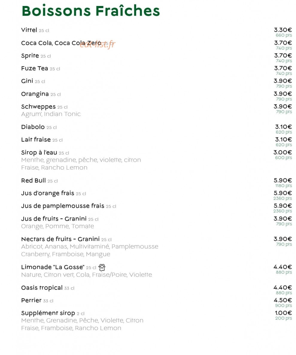 Le Café des Sports — carte page 8