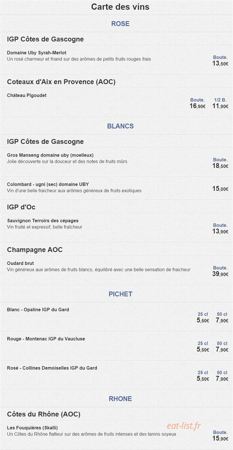 Le Dahu — carte page 1