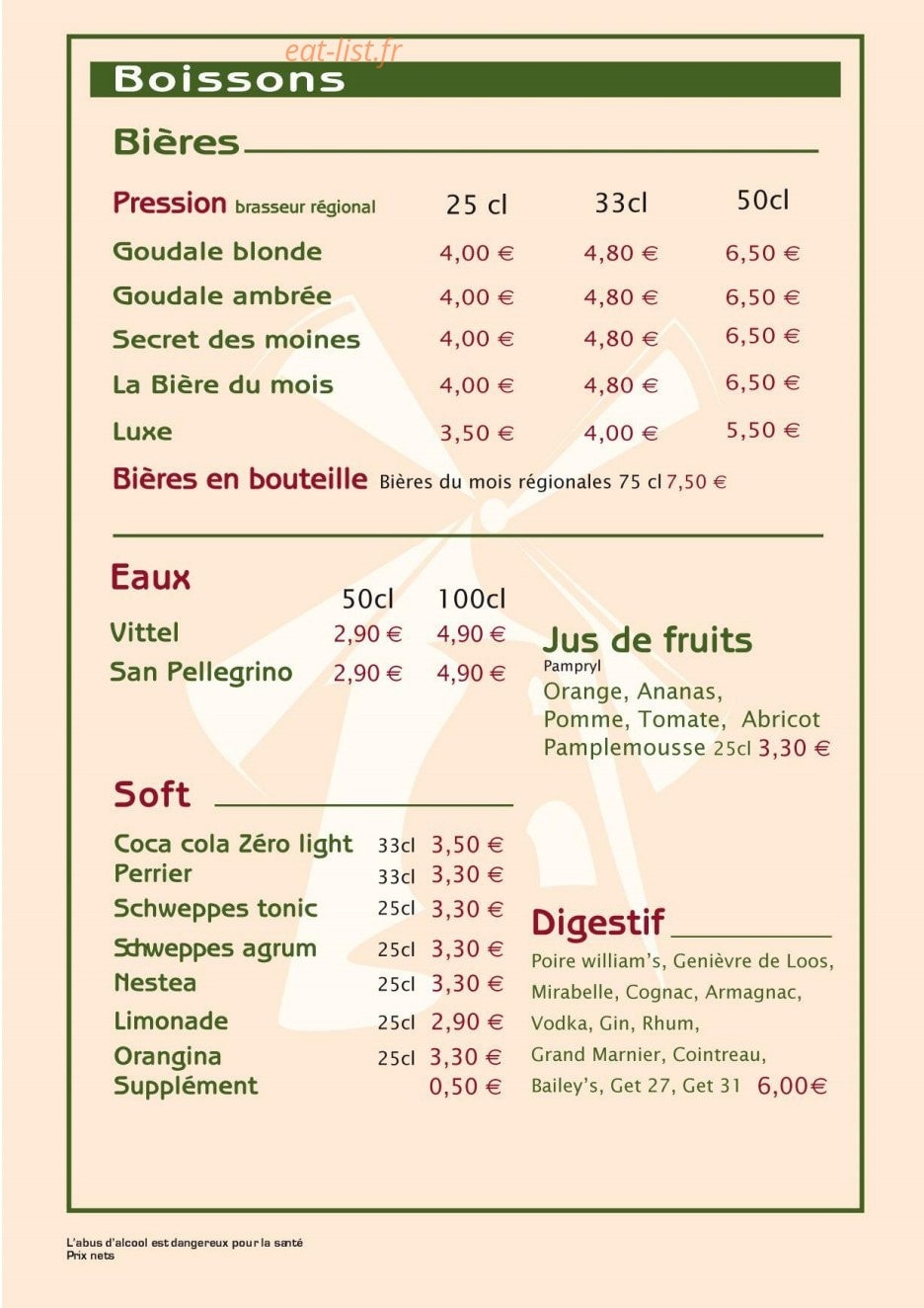 Le Meunier — carte page 3