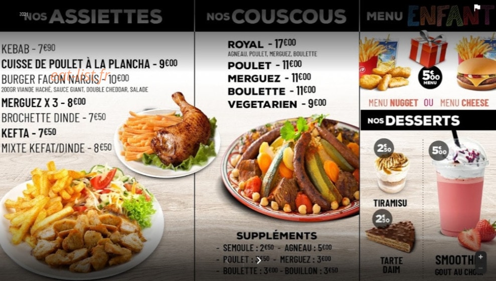Le narjis — carte page 1