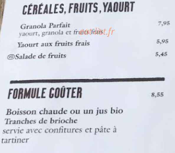 Le Pain Quotidien — carte page 2