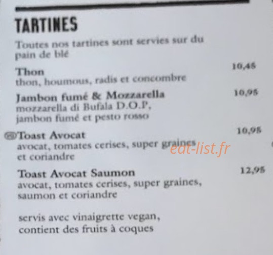 Le Pain Quotidien — carte page 5