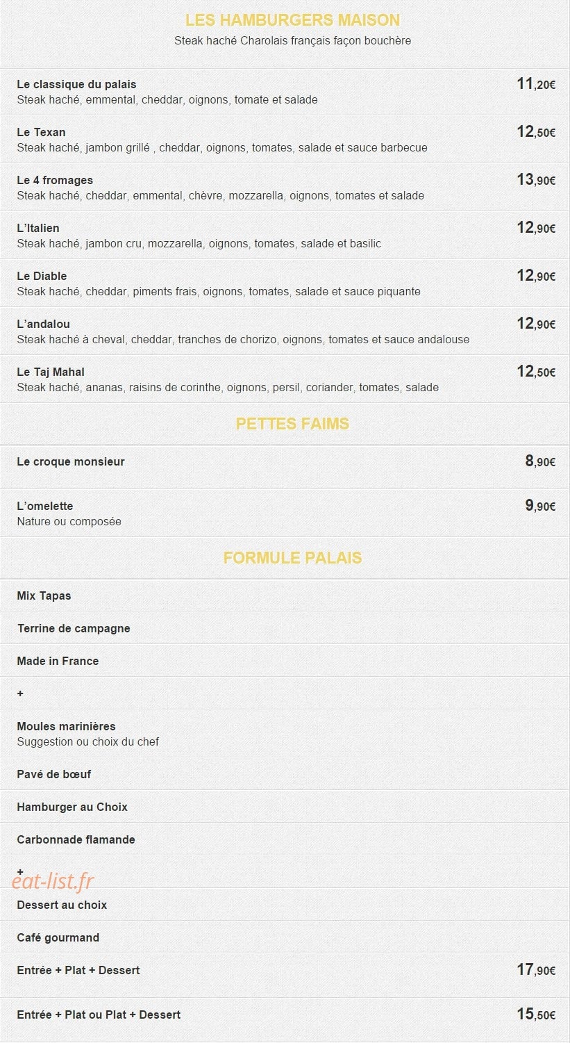 Le Palais de la Bière — carte page 3