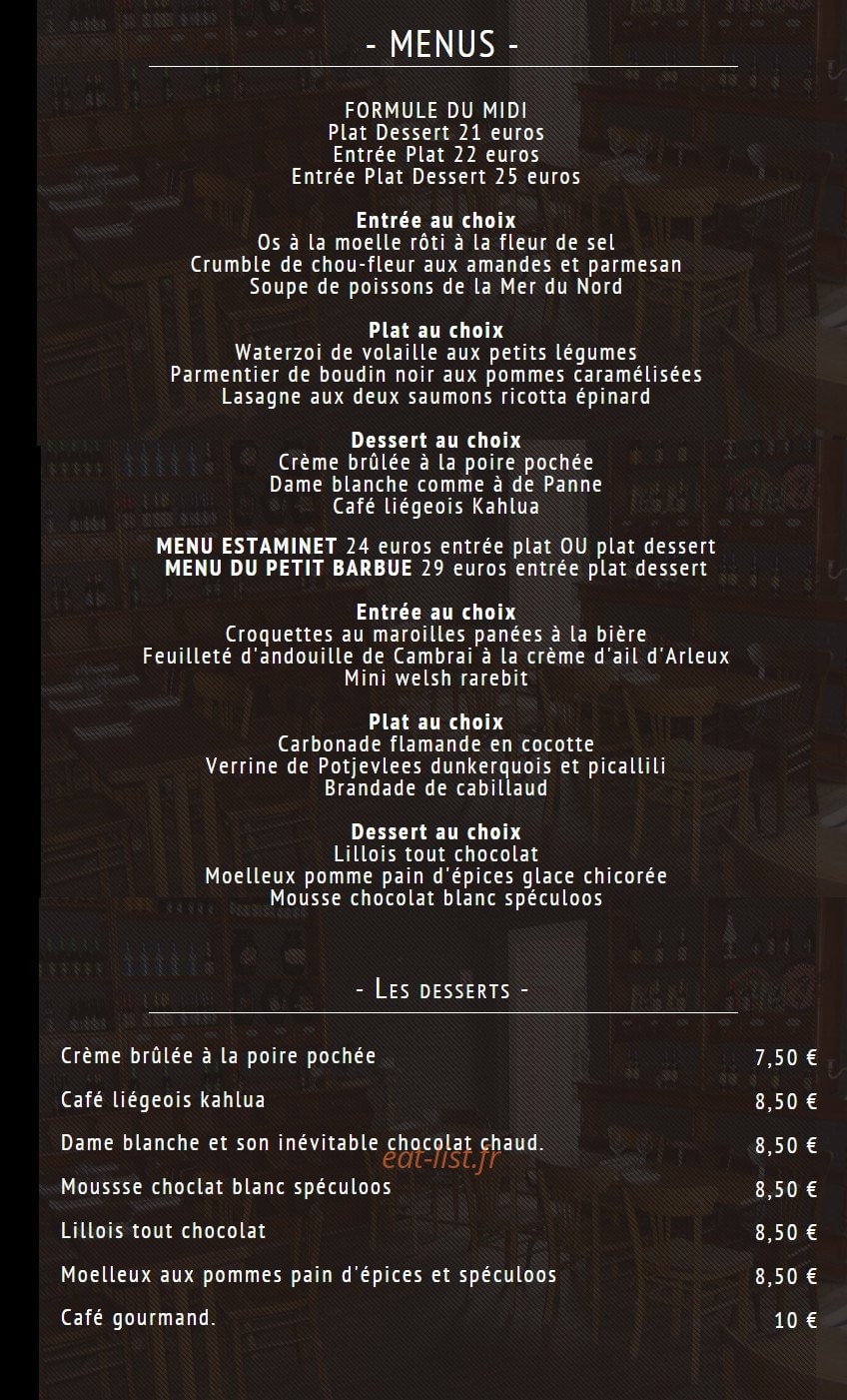 Le petit barbecue — carte page 2