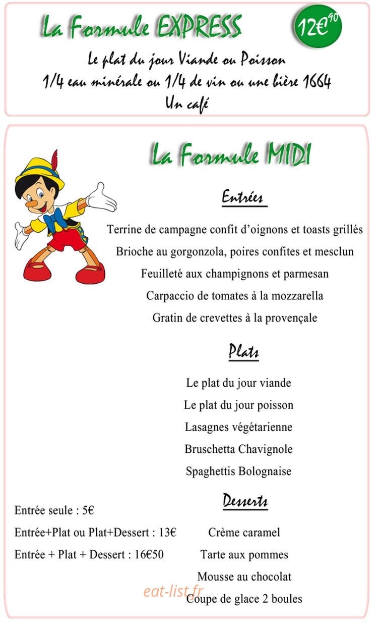 Le Pinocchio — carte page 1