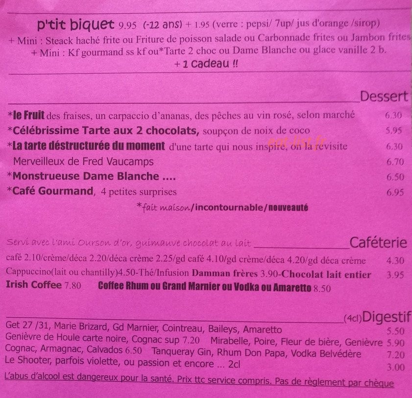 Le Porthos — carte page 3