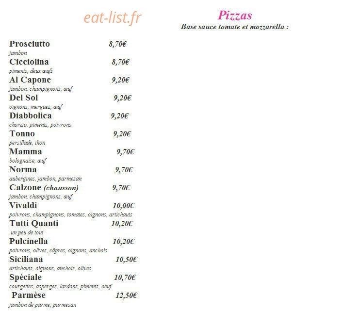 Le Pulcinella — carte page 4