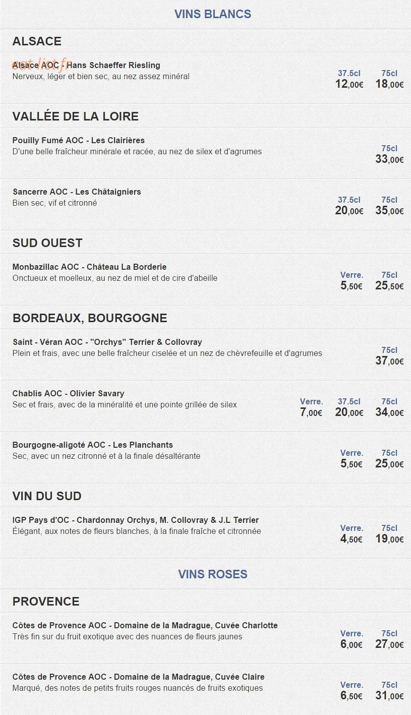 Le Scoop — carte page 14