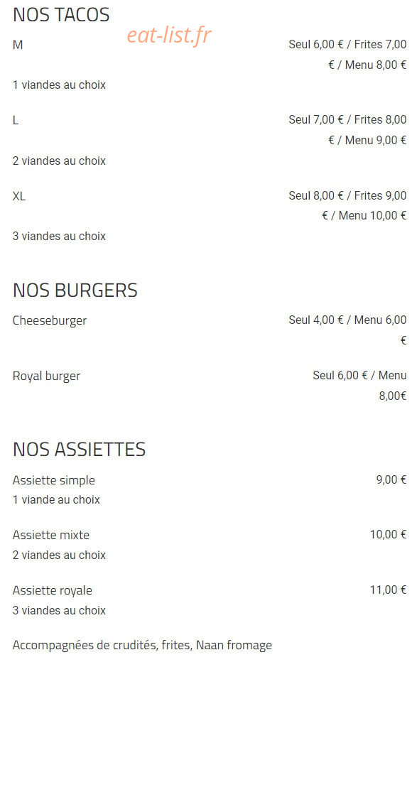 Le Spicy Naan — carte page 2