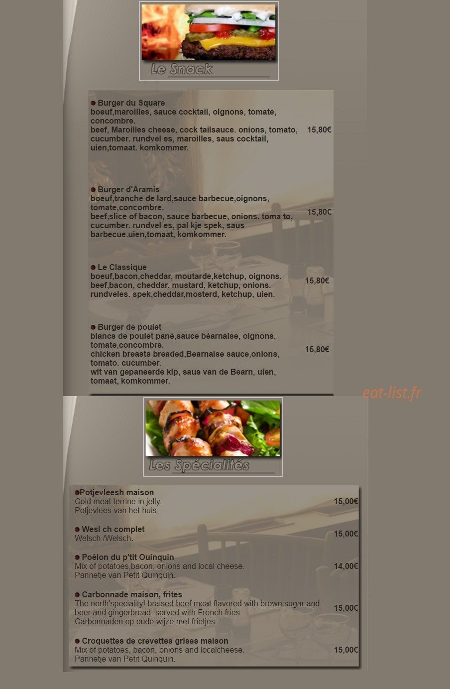 Le Square d'Aramis — carte page 6