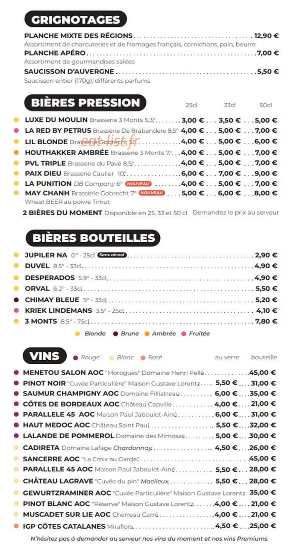 Les Bistronautes — carte page 7