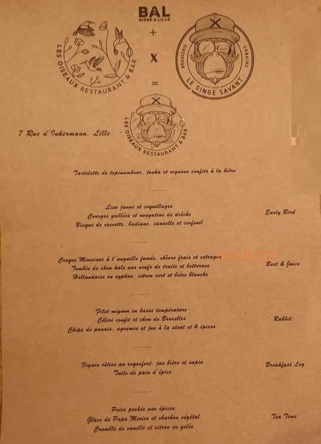 Les Oiseaux — carte page 1