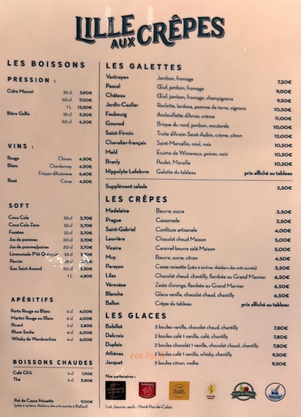 Lille aux crêpes — carte page 1