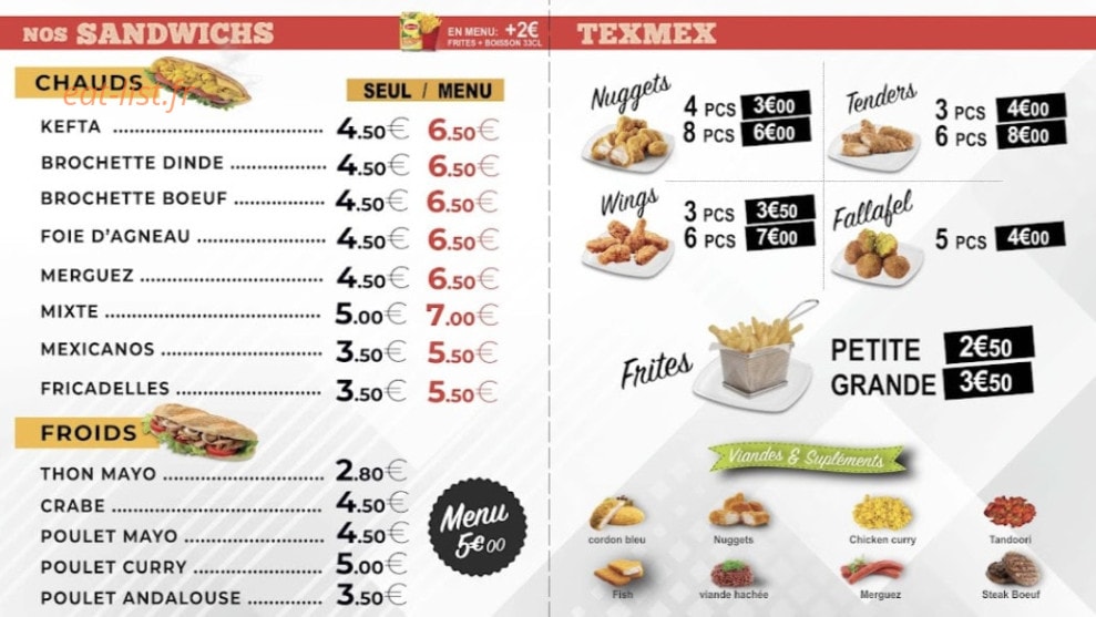 Lille Food — carte page 3
