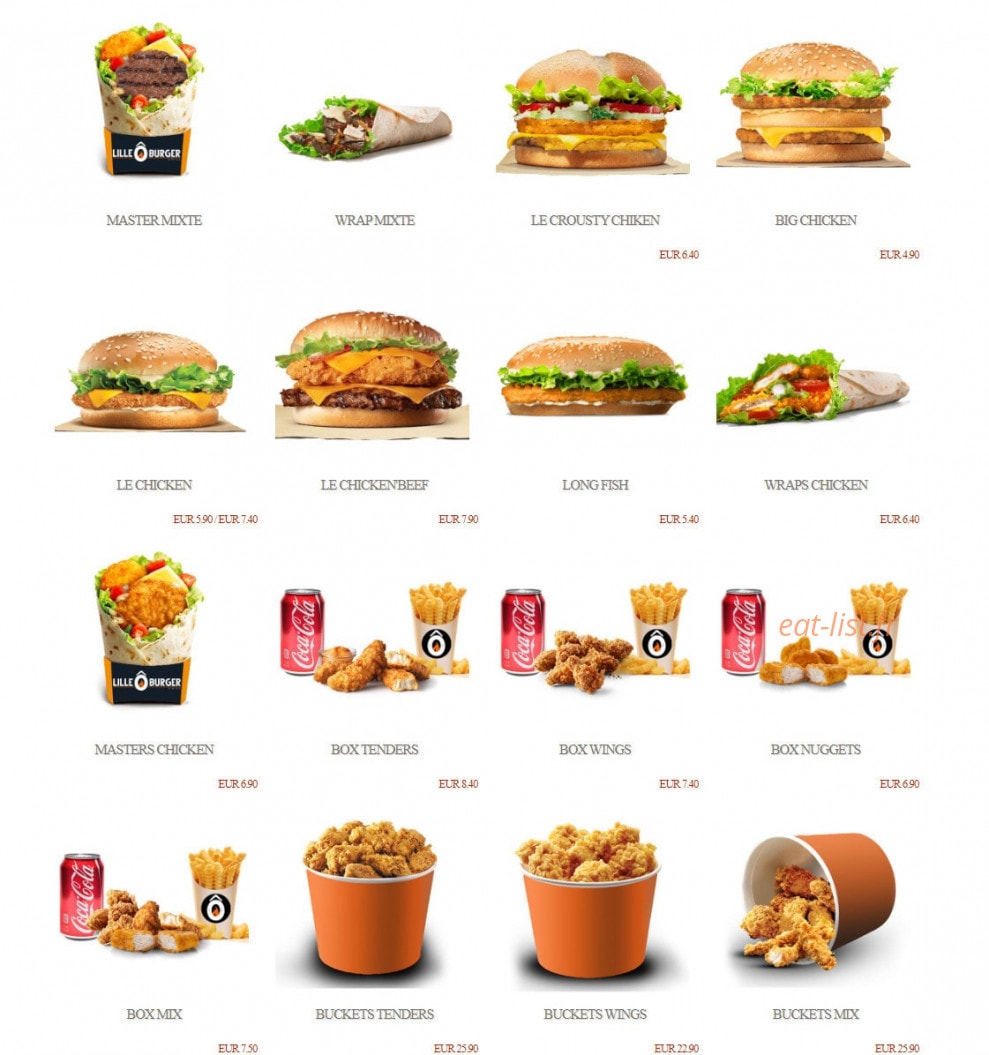 Lille Ô Burger — carte page 2