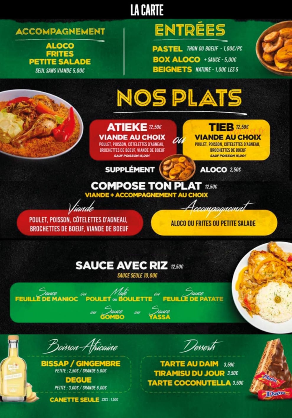 Mama Africa — carte page 1