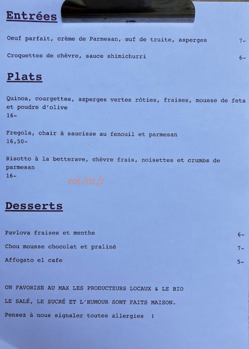 Mambo Miam Miam — carte page 1