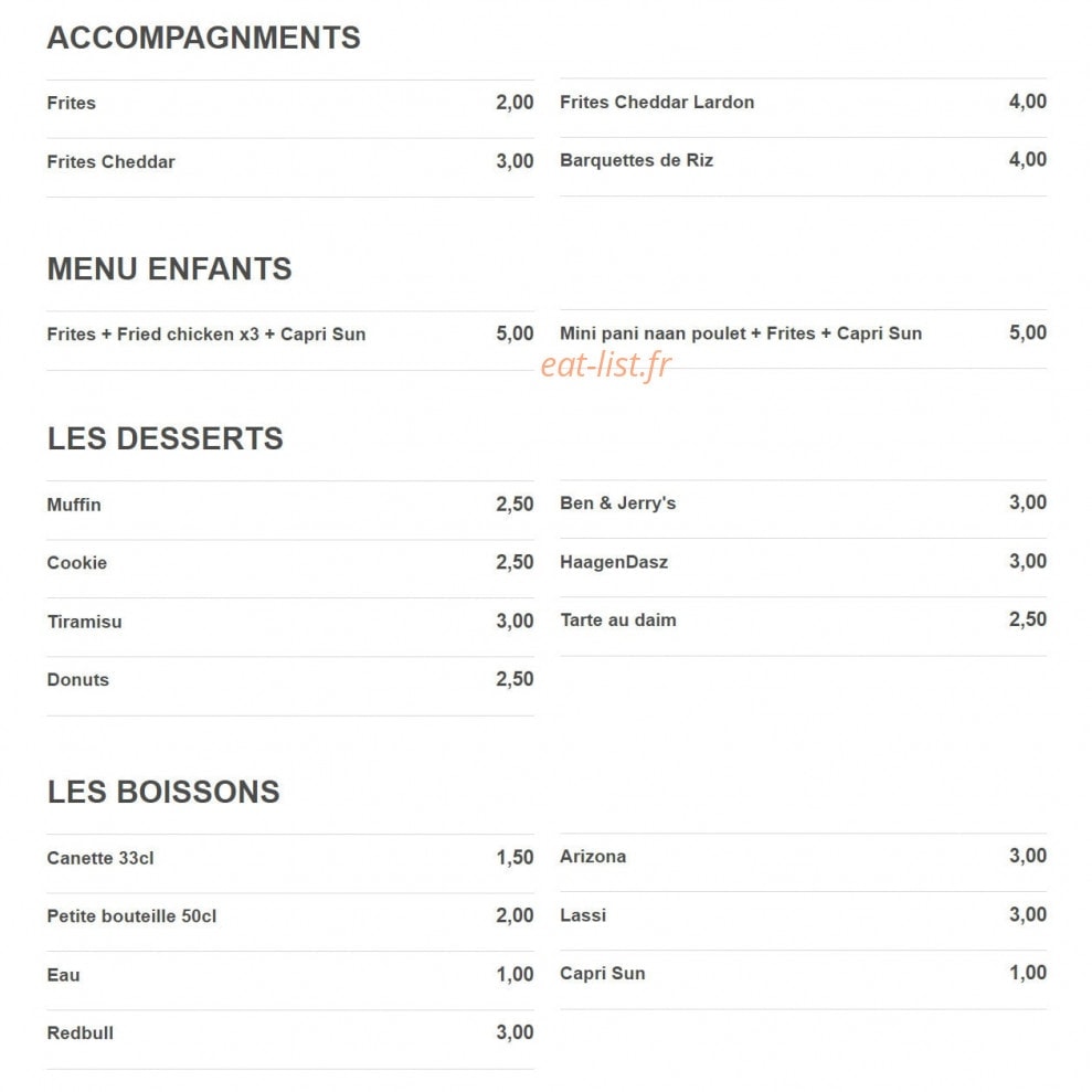 Masala — carte page 4