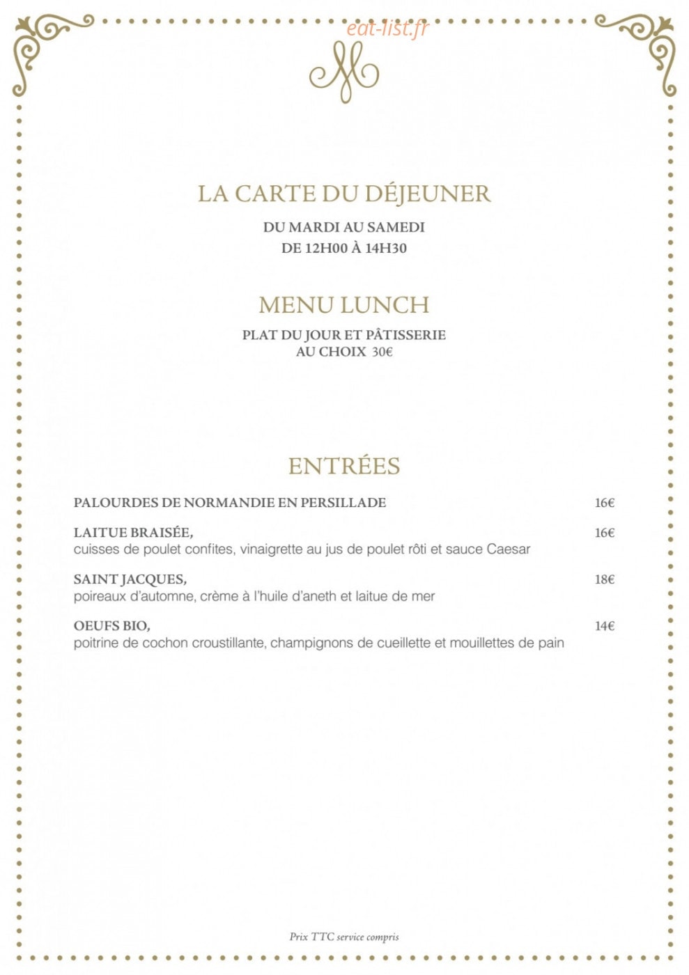 Meert — carte page 2