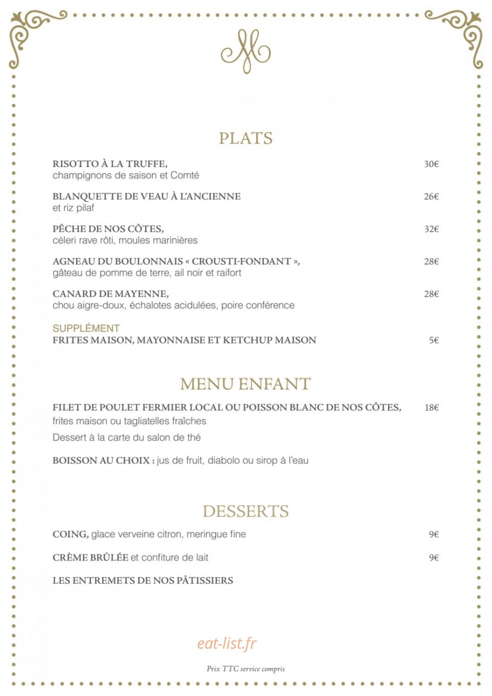 Meert — carte page 3