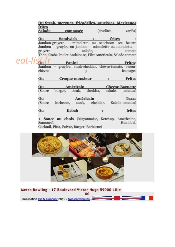 Métro Bowling — carte page 7