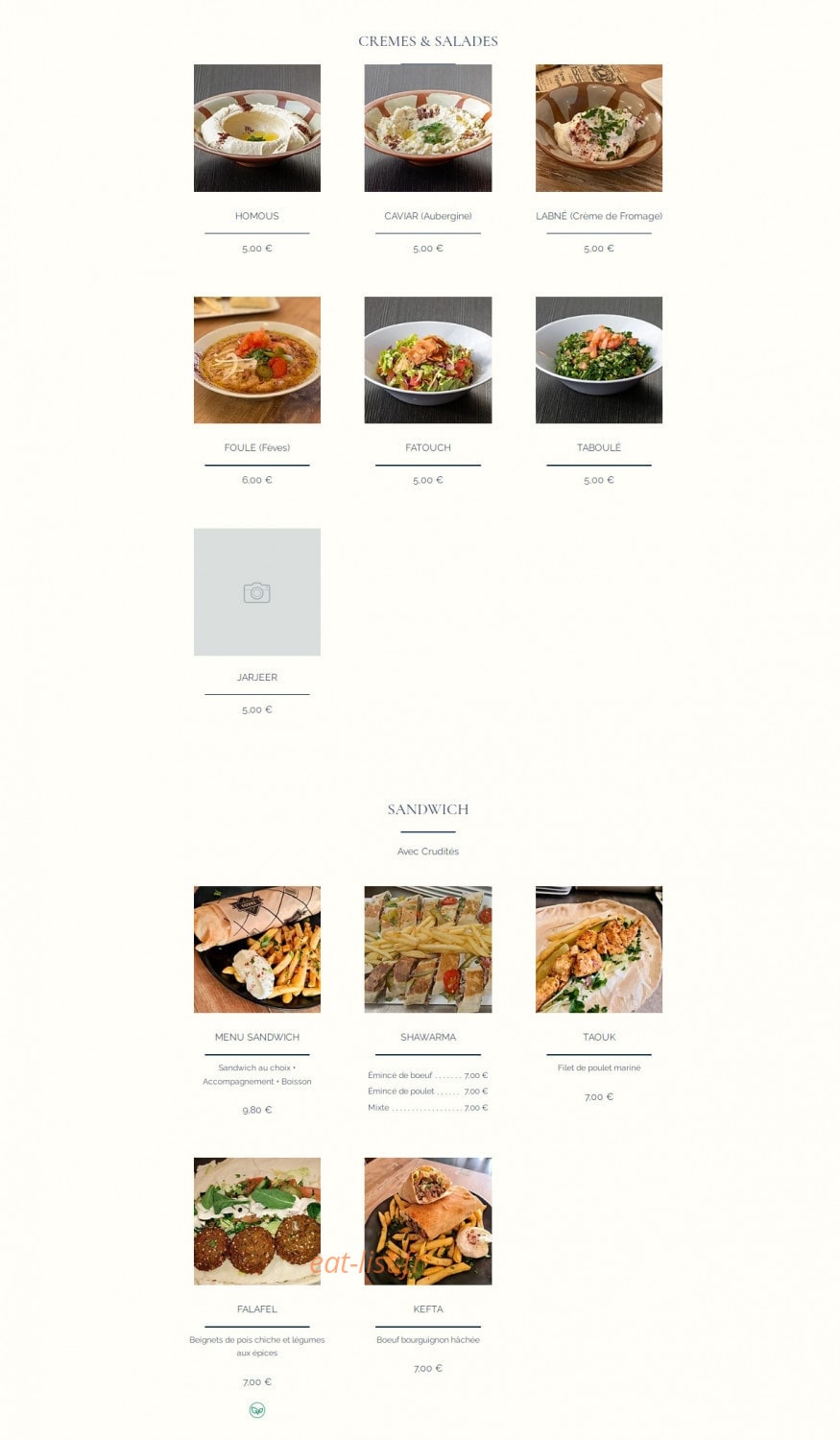 Mezze & co — carte page 2