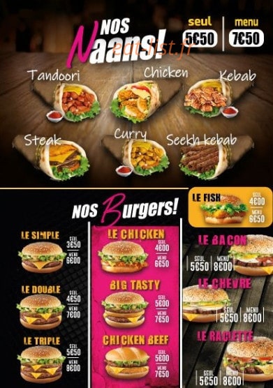 Naan Tacos — carte page 3