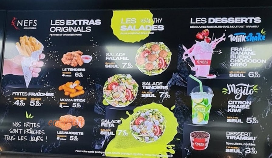 Nefs Berliner Kebab — carte page 2