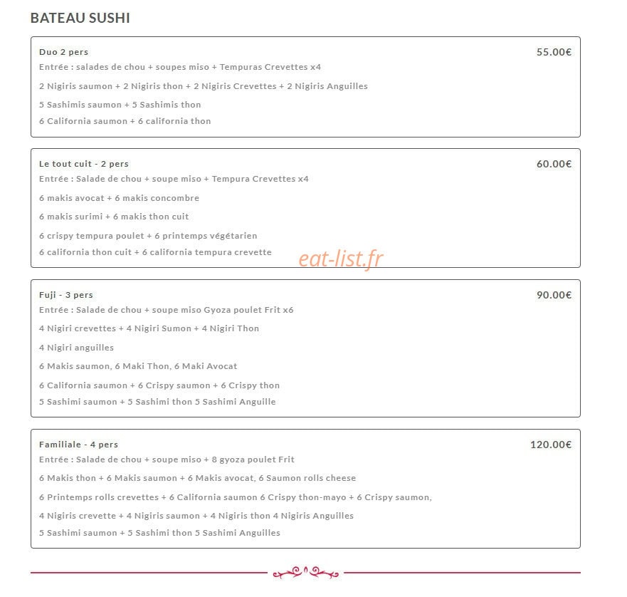 Nigiri Thaï — carte page 9