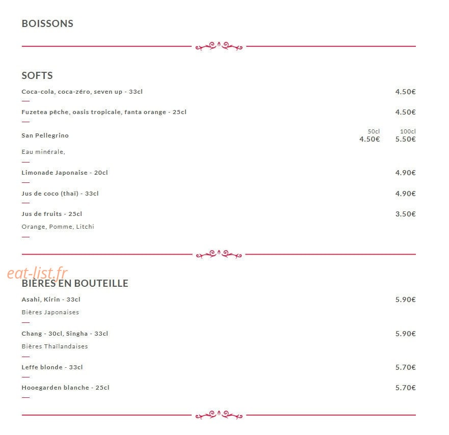 Nigiri Thaï — carte page 11