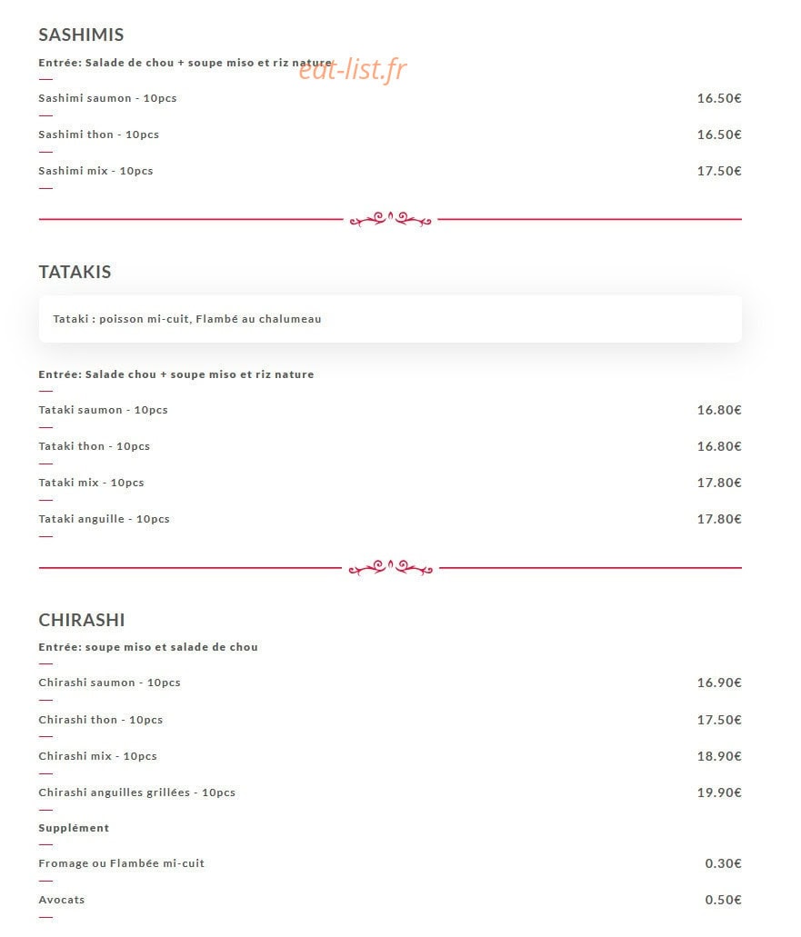 Nigiri Thaï — carte page 8
