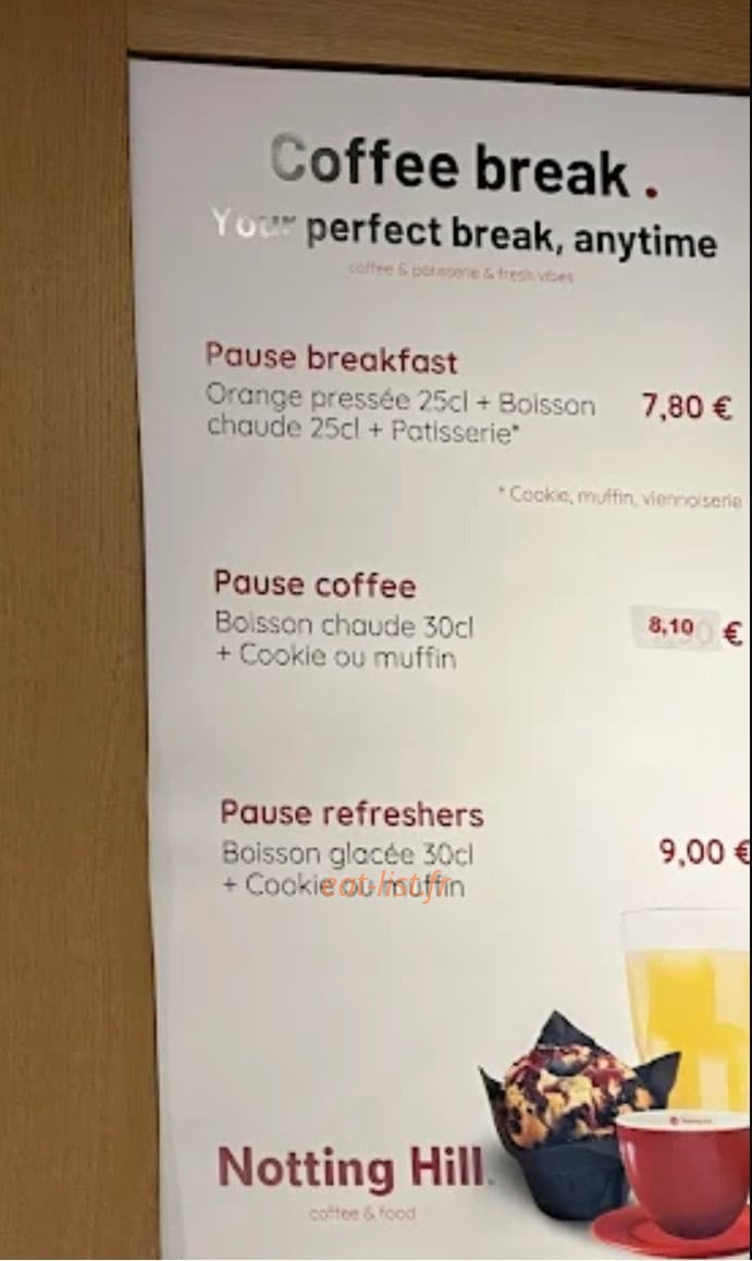 Notting Hill Coffee — carte page 3