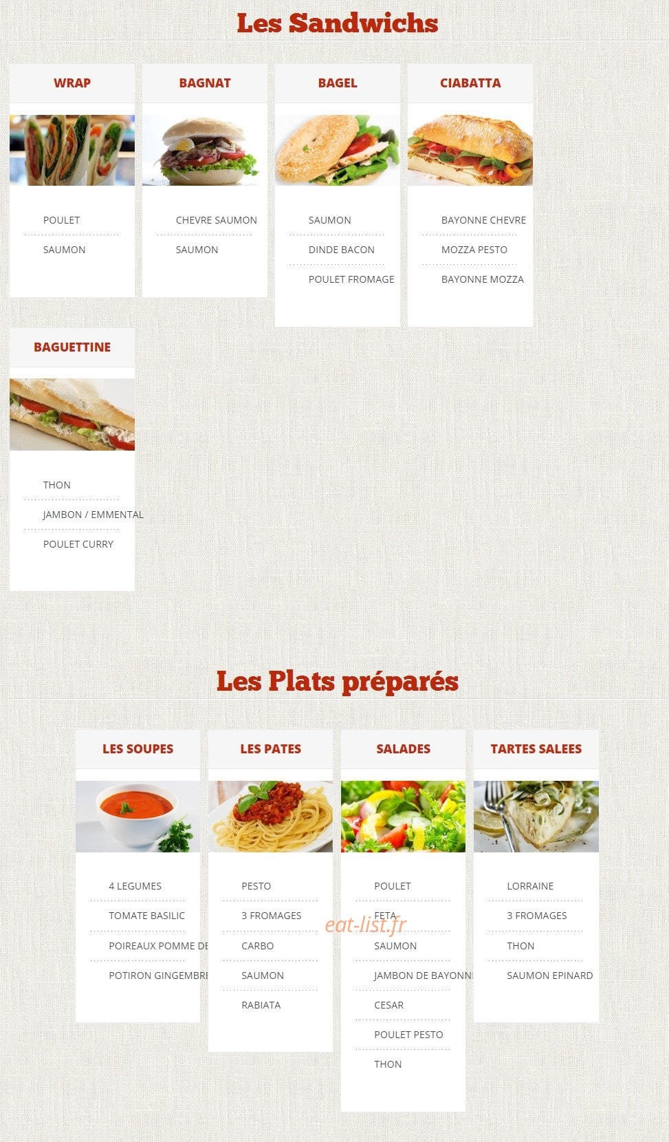 Notting Hill Coffee — carte page 3