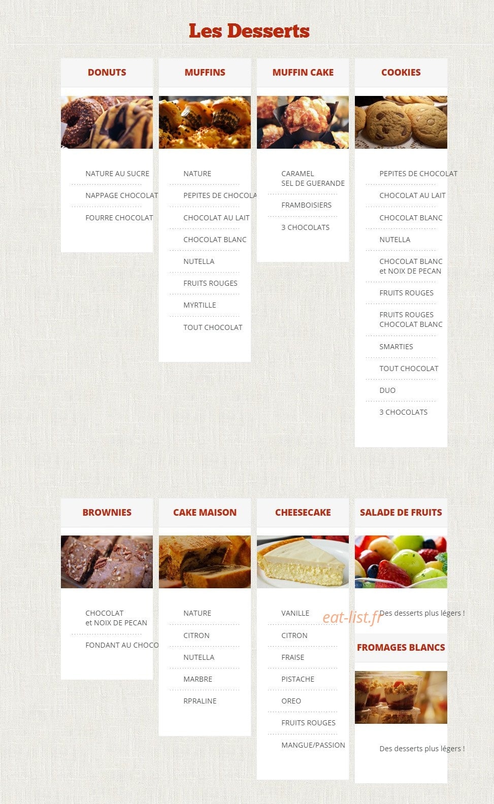 Notting Hill Coffee — carte page 4