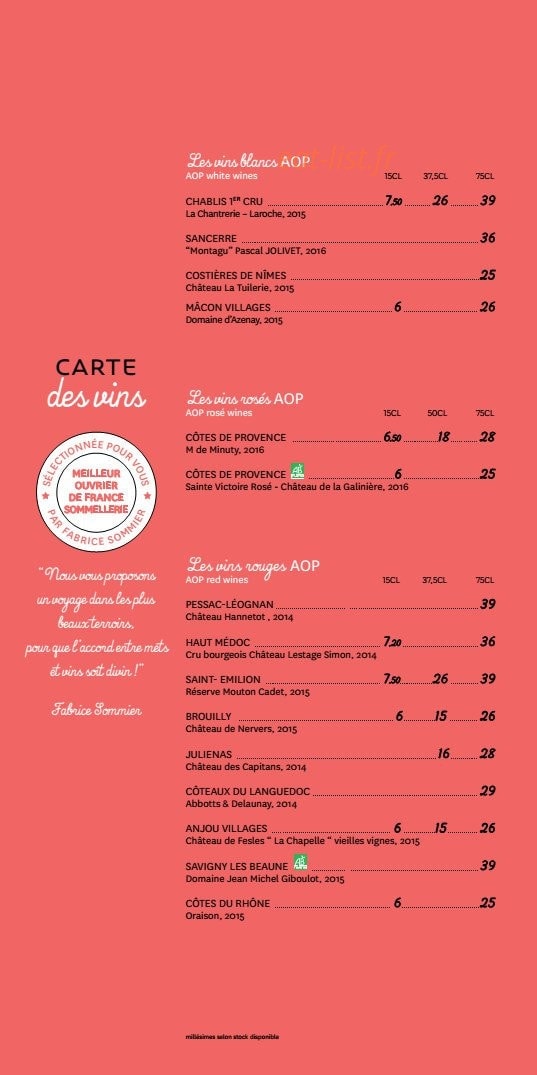 Novotel — carte page 7