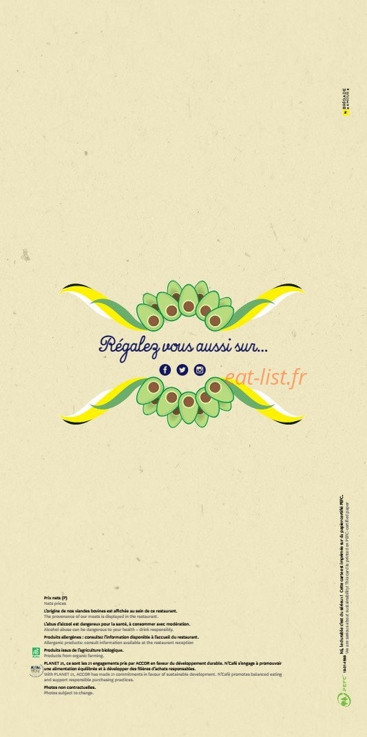 Novotel — carte page 8
