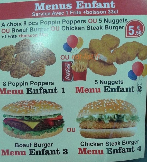 O'papa Chicken — carte page 3