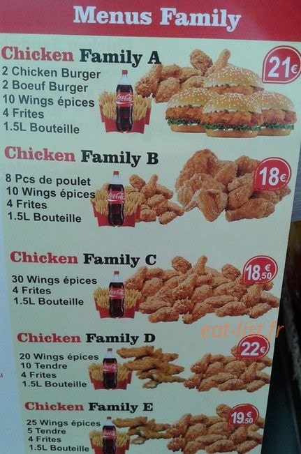 O'papa Chicken — carte page 2