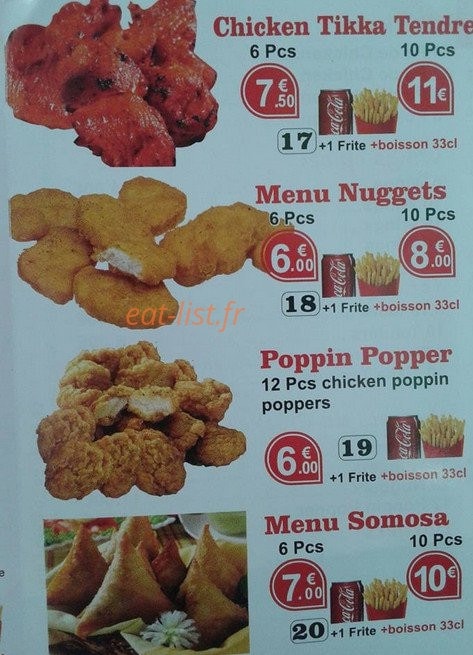 O'papa Chicken — carte page 9