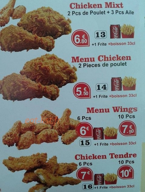 O'papa Chicken — carte page 8