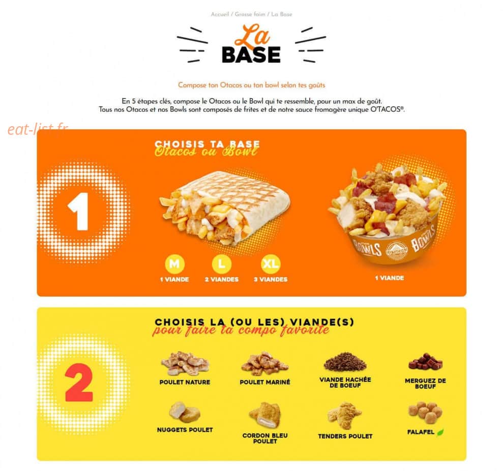 O'Tacos — carte page 1