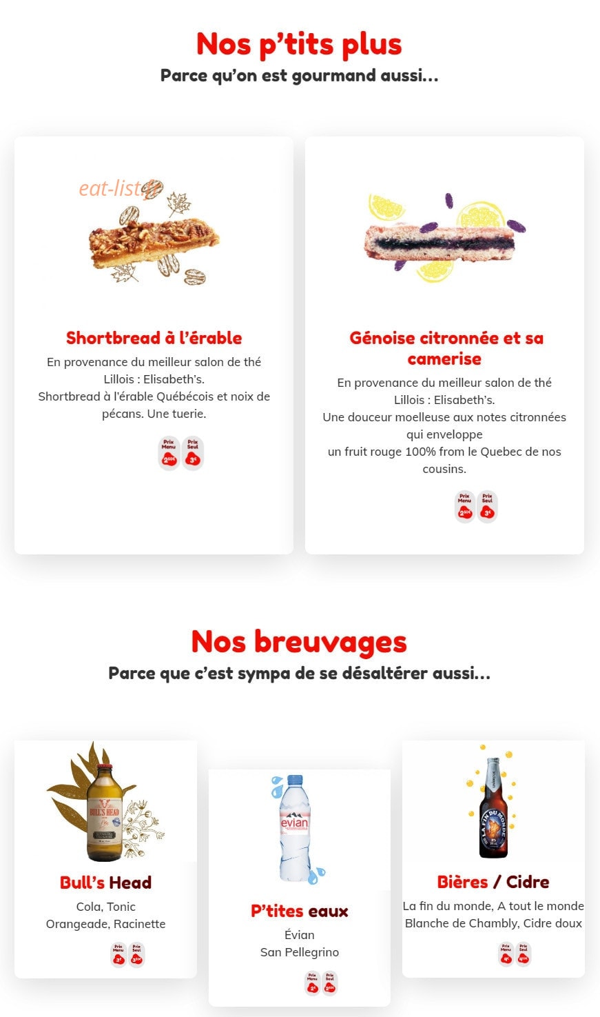 P'tite Poutine — carte page 2