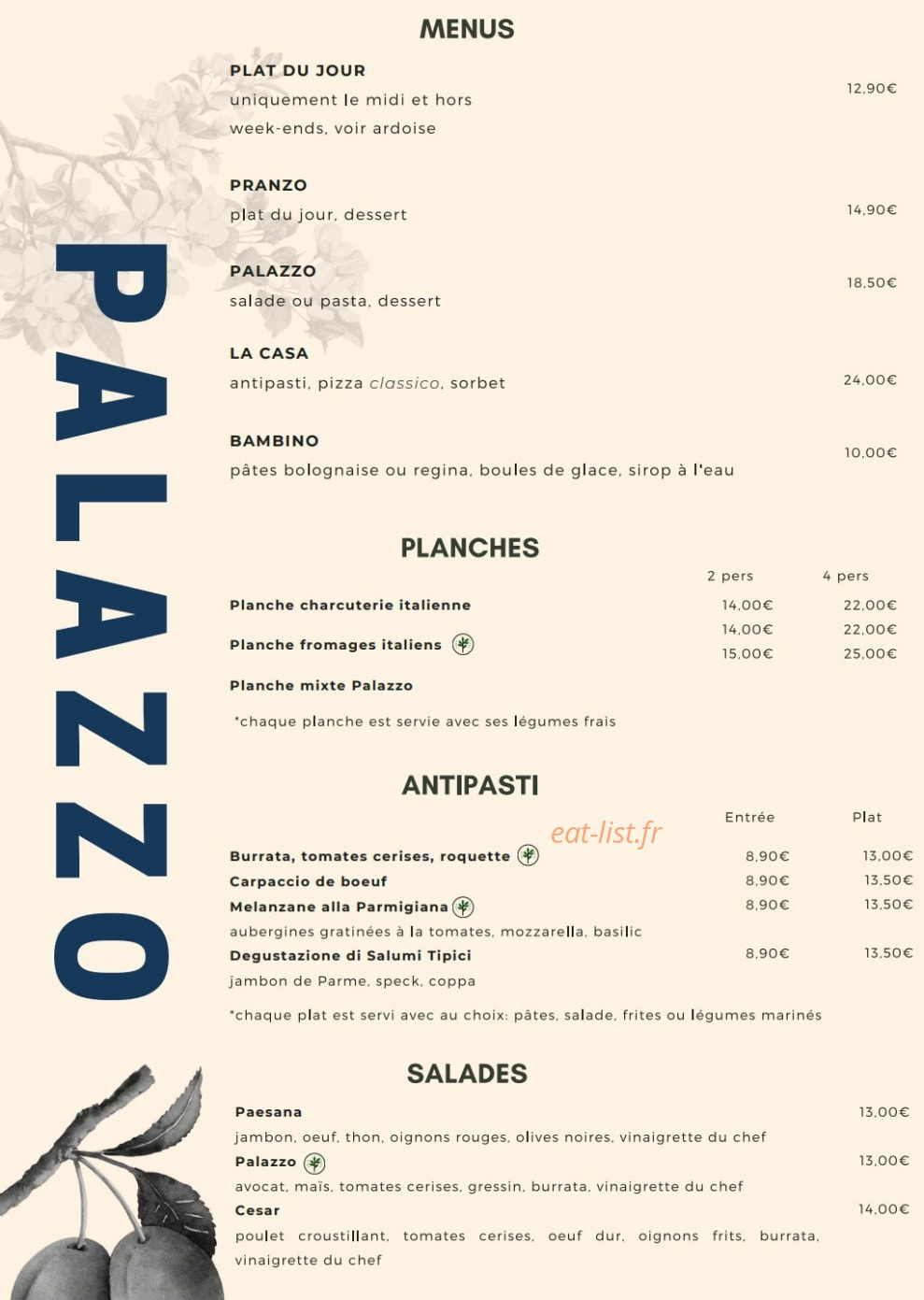 Palazzo — carte page 2