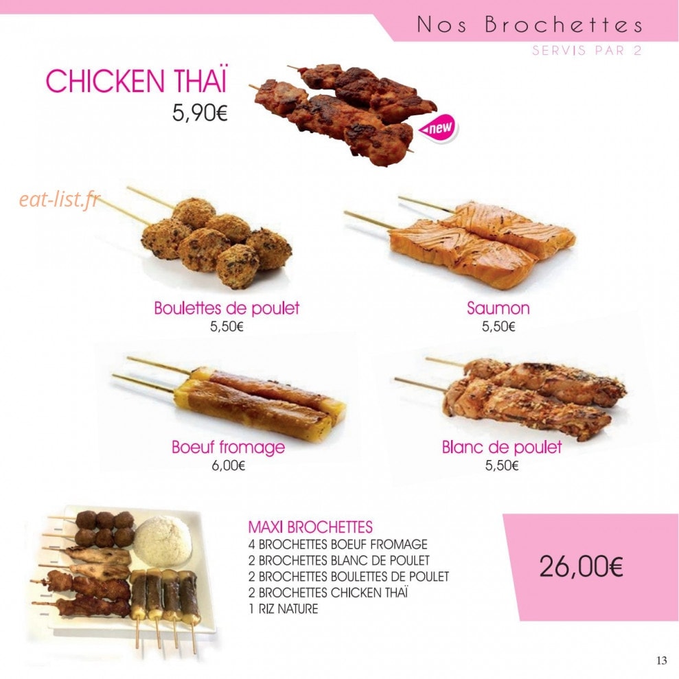 Paradise Sushi — carte page 13