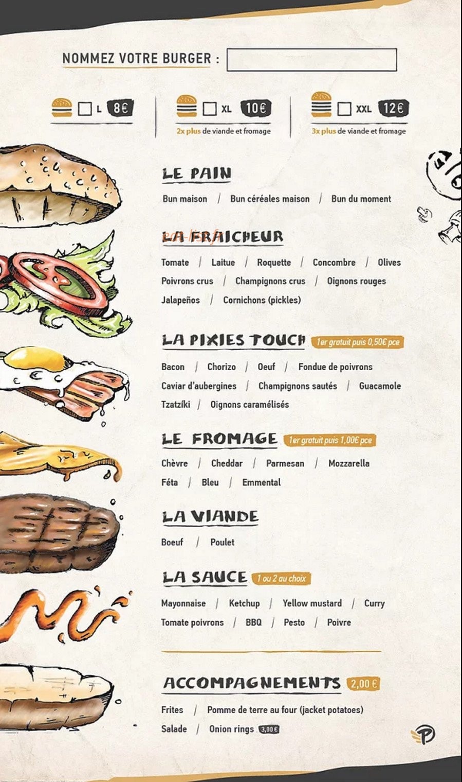 Pixies Bar&Burgers — carte page 2