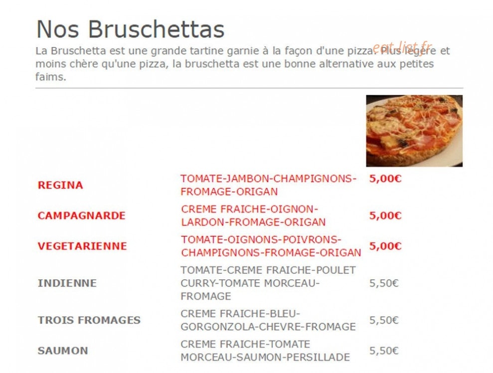 Pizza Factory — carte page 3