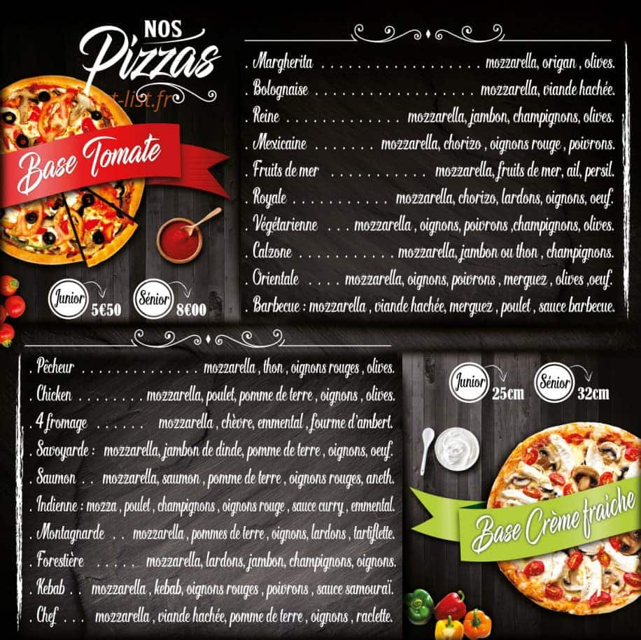 Pizza Palace — carte page 2