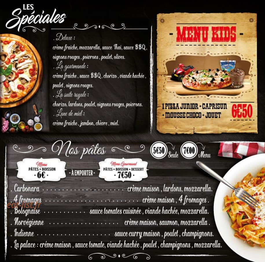 Pizza Palace — carte page 3