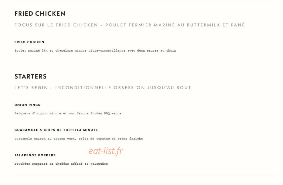 Pny Burger — carte page 5