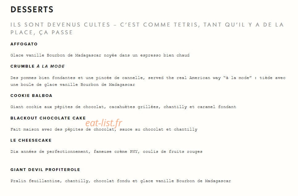 Pny Burger — carte page 11